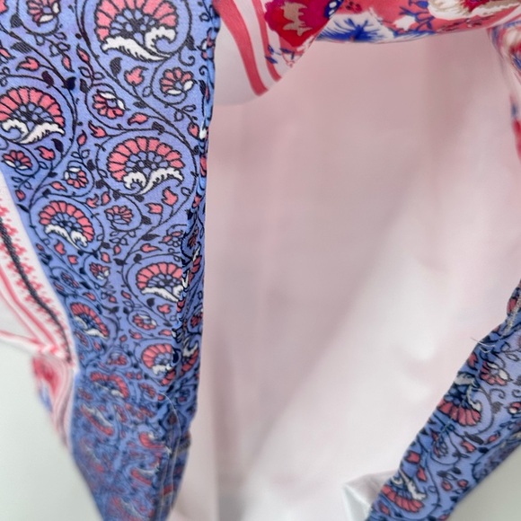 As U Wish A Line Bell sleeve blue/red/white loose fit dress size XL 100% poly - Picture 8 of 13